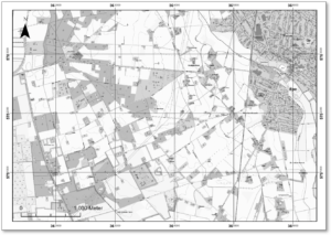 Thematische Karte des Gebiet südwestlich von Epe - ohne sichtbare Feuchtstellen.